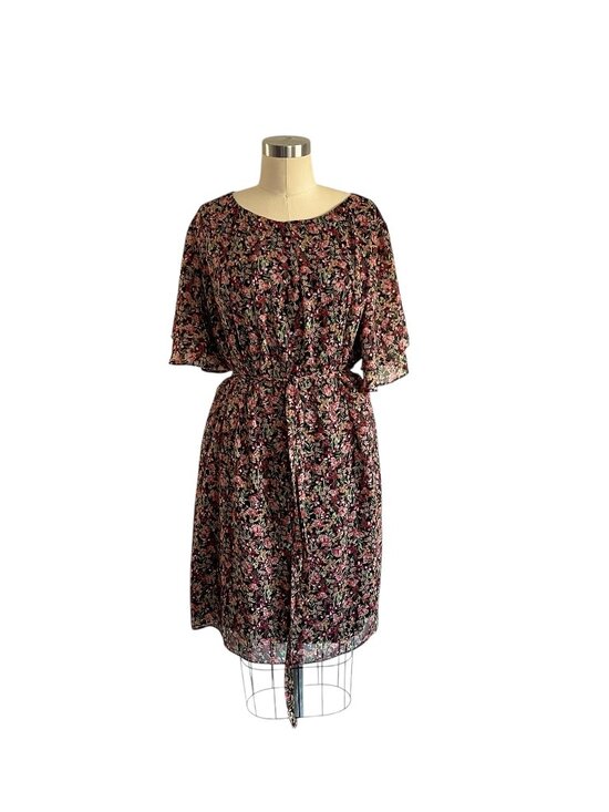 F&F Autumn Floral Flouncy Dress - 18 - Picture 1 of 5
